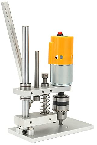 Taladro de Columna Profesional Mini Taladro de Banco Soporte Taladro Vertical Máquina de Perforación de Mesa Kit de Banco de Trabajo Portátil Compacto Herramienta de Carpintería(B12 (1,5-10 mm))