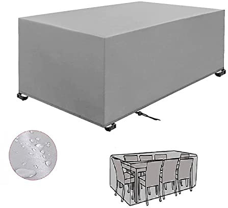 Gartenmöbel Abdeckung Wasserdicht105x75x95cm Silber schwarz Abdeckplane Gartenmöbel Winterfest 420D Oxford Schutzhülle Gartenmöbel Wasserdicht UV-Schutz Winddicht gartengarnitur mit Schnalle Kordelzug