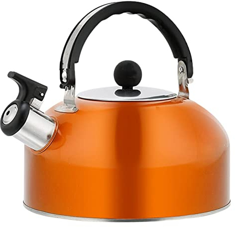 Yajimsa Whistling Kettle Induction Stainless Steel 1.8 L Teapot for Kettle Gas with Ergonomic Insulated Handle for Gas Stove or Purple Induction