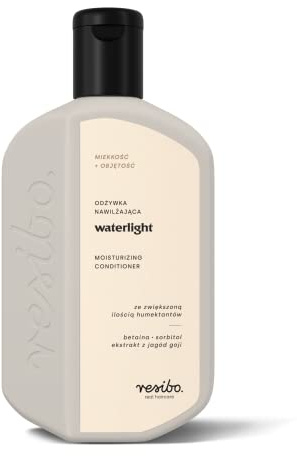 resibo. Waterlight Spülung - Betain und Goji-Beeren-Extrakt | Repariert Spliss | Natürlich und Biologisch | Sicher für gefärbtes und mit Keratin Behandeltes Haar | Frei von SLS und Parabenen | 250 ml