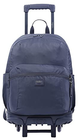 TOTTO, Mochila escolar con ruedas grande azul-Trik Unisex adulto