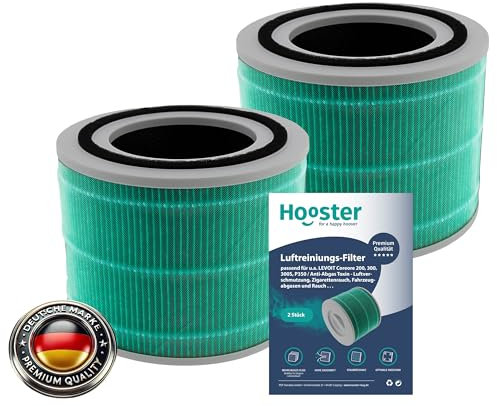 2er-SET Filter Toxin-Absorber kompatibel mit LEVOIT H13 Core 300s / Core 300 | HEPA Ersatzfilter gegen Luftverschmutzungen wie Rauch und Abgas