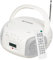 Retekess TR636 Player Portable CD,Boombox Bluetooth,Radio FM Am, USB AUX,Se Puede Cargar,Operación Simple,Adecuada para niños y Ancianos (Blanco)