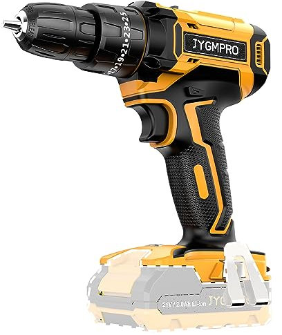 JYGMPRO 21V Trapano Avvitatore Batteria Corpo, batteria e caricabatterie esclusi, Giallo