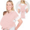 KeaBabies Tragetuch Baby Neugeboren - D-Lite Elastisches Baby Tragetuch Neugeborene, Einfach Anzuziehen Babytrage Neugeborene Ab Geburt, Ring-Trage Babytragetuch Ohne Binden (Dusty Pink)