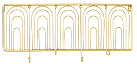 Kleiderhaken zur Wandmontage, Zaun-Stil, Wand-Eisen-Garderobe, 4 Haken, for Aufhängen von Hüten, Jacken, Kaffeetassen, Geldbörsen, Halsketten, Handtüchern, Wandhaken, Türhaken, Garderobenständer, 4 Ha