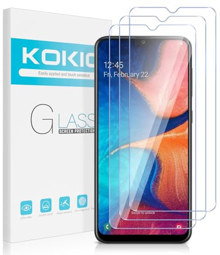 Kokio 3 Stück Schutzfolie für Samsung Galaxy A20e Schutzglas, Anti-Bläschen, Anti-Kratzen, Anti-Fingerprint, Ultra-klar Displayschutz, 9H Härte Folie für Samsung A20e Schutzglas