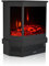 MachenFlame Chimenea eléctrica de Pared de 82 cm (32 Pulgadas) luz Ambiental, Control WiFi Inteligente, 1800 W de Potencia calorífica, Blanco (Negro, 68CM)