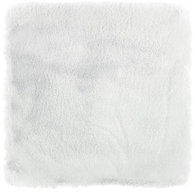 -LUXOR- living Sitzkissen Coste - Kunstfell Stuhlauflage als Deko Wohnzimmer oder Stuhlkissen - gemütliches Sitzkissen Stuhl Dekokissen 40 x 40 cm eckig Weiß 4er Set