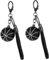 Wenyue 2 Stück Basketball Geschenk Schlüsselanhänger Mini Basketball Schlüsselbund Anhänger 3D Basketball Schlüsselanhänger Für Jungen Sportfan Basketball, Inspirierende Geschenk (Schwarz)