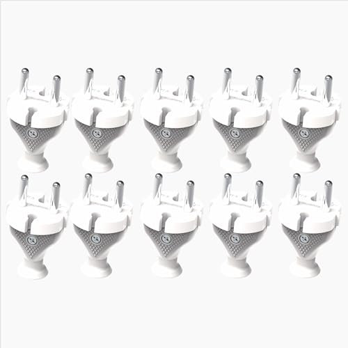 KEL 10 Konturenstecker; Stück Gerader Stecker IP20, weißer Stecker für den Innenbereich - Schutzkontakt gerade und zerlegbar, 2 p+Z Schuko, 230 V 2,5 A max.