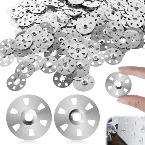 Rondelle Acciaio 400Pcs Rondelle Di Fissaggio Diametro 35 mm Rondelle Per Piastrelle Rondelle A 6 Artigli Per Cartongesso Pannelli Compositi Piastrelle Di Ceramica Estrusa Termoboard