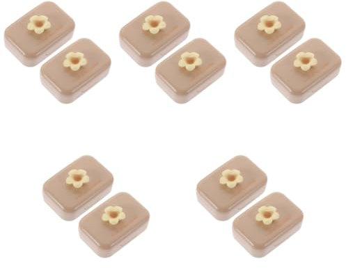 Healeved 10sets Portable Case Small and Lightweight Organizer for Travel and Outdoor Use Leak Dual-Lens Storage Box Cute Design Tea Color