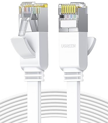 UGREEN Ethernet Cable 5M, Flat RJ45 LAN Gigabit CAT 6 Network Cable, Pure Copper Core High-Speed 1000Mbps for 250Mhz/s Patch Cord Internet Cable for Xbox Switch PS5 PS4 Extender Router Modem