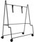 EVA SOLO - Support TV sur roulettes 92x81x38cm | Pied Universel pour écran Plat 40–65 | Meuble TV Mobile avec Sangles en Cuir | Support télévision Design | Stable | Design Danois | Noir