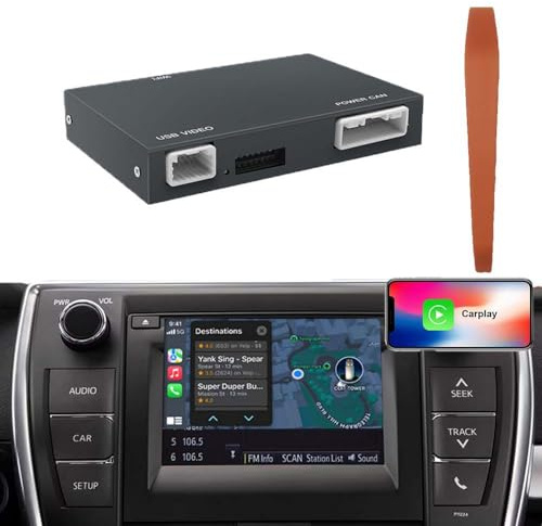 Carplay Adaptateur Android Auto sans fil Carplay Retrofit pour Toyota Touch2 et Entune2.0 System (2014-2019) Convient pour Corolla/Prius/RAV4/Highlander/Tacoma/Yaris/CH-R/Tundra/Verso/Camry