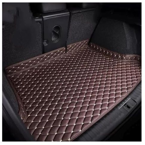 Auto Leder Kofferraummatte für VW T6.1 Multivan 8/9 stoelen vanaf 2019 2020 2021 2022, Wasserdicht Kofferraumwanne Schutzmatte Antirutsch Kofferraum Schutz Interieur Zubehör,B