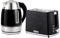Geepas 1.7L Illuminating Electric Kettle & 2 Slice Bread Toaster Combo Set | 2200W Rapid Boil Cordless Jug Kettle, Swivel Base | 900W Toaster with 7 Browning Levels,Removable Crumb Tray & Cord Storage