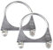 Exhaust Clamp - 2 Pcs 38mm Heavy Duty Galvanized Pipe Clamps for Exhaust Repair, U-Bolt Clamps for 38mm Diameter Tail Pipes