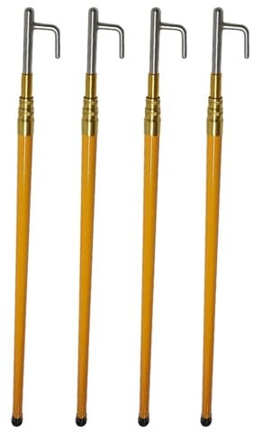 AMUFJJ 4 Pack Push Pole for Boat with Hook, 4 5 6 8 M Telescoping Boat Hooks & Docking Rod for Floating Ship/Yacht, Professional Rescue Life Poles(L 6m (19' 7inch))