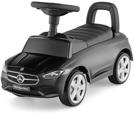 GOPLUS Rutschauto Mercedes-Benz, Rutschfahrzeu mit Lenkrad, Hupe, Motorgeräusch & Stauraum unter dem Sitz, Spielzeugauto Fahrspielzeug für Kinder von 1–3 Jahren, ‎65 x 28 x 38 cm (Schwarz)
