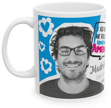 Genérico - Taza Personalizada Día del Padre - con Foto y Frases Divertidas (11oz) - Ideal para Papá, Abuelo, Tío, Amigo - Regalo Personalizado, Taza con Foto, Taza de Café, Regalo para el mejor Padre