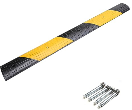 YCYHXJB Dosso Artificiale per Garage, Dossi Artificiali Gialla E Nera, Dossi Stradali in Gomma Pesante, Controllo della velocità per Parcheggi, 30 Tonnellate(10 * 2cm/3.9 * 0.8in)