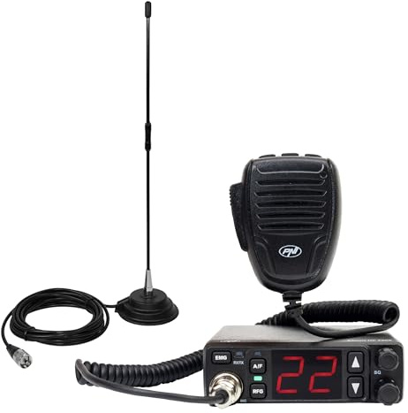 PNI Escort HP 5500 CB-Radiosender + CB-Antenne PNI Extra 40, mit Magnet