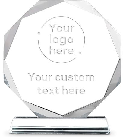 XSTZR Personalisierte Glas Kristall Trophäe - Benutzerdefinierte graviert Kristall Award Auszeichnungen für Mitarbeiter Anerkennung, Ruhestand, Sport, Anerkennung, Bester Lehrer, Corporate Gifts