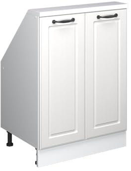 Vicco Dachschrägenschrank Rion, Weiß Landhaus/Weiß, mit 2 Türen