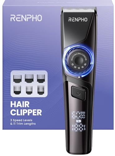 RENPHO Macchinetta per Capelli Multifunzione da Uomo, Accessori Regolabili | Tagliacapelli Uomo Professionale per Famiglia & Barbieri, Lame Ultra Affilate, Ricaricabile, Regalo, 180 min Batteria