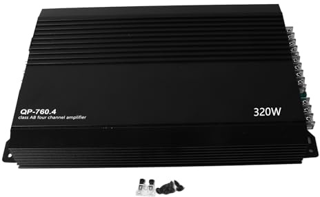 Bonbela 4 Channel -Autoverstärker -Stromverstärker für CAR -Audio mit Aluminiumlegierung Fall Hohe Wärme -Dissipation -plattierte Klemmen Dual Coil Transformator Sicherheitskupfer