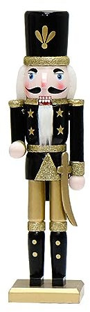 SELVFZ 30 cm Weihnachts Nussknacker Handgemalte Hölzerne King Drum Soldier Puppenhandwerk Weihnachten Wohnheimdekorationen Weihnachtsdekoration Figuren Festival Ornamente Holz Ornamente