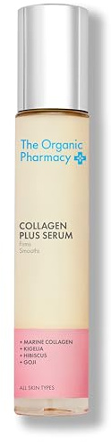The Organic Pharmacy Collagen Plus Serum, 35ml, Anti-Wrinkle, Firms, Restores Elasticity, With Marine Collagen, Goji Berry, Hibiscus, Kigelia, Clinically Proven To Boost Collagen And Reduce Wrinkles