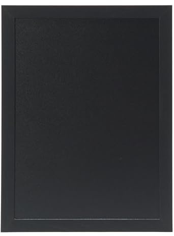 Deflecto Wall Mounted Chalkboard, Durable Writable Message Board, Easy Wipe Surface for Restaurants, Cafés, Kitchens and Events - Single Pack, 30cm x 40cm Black
