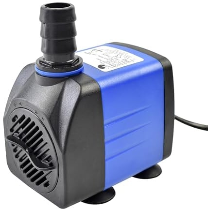 CHANCS Piccola pompa dell'acqua 220V AC 8W 118 GPH Pompe per laghetto 158 GPH per acquari idroponica