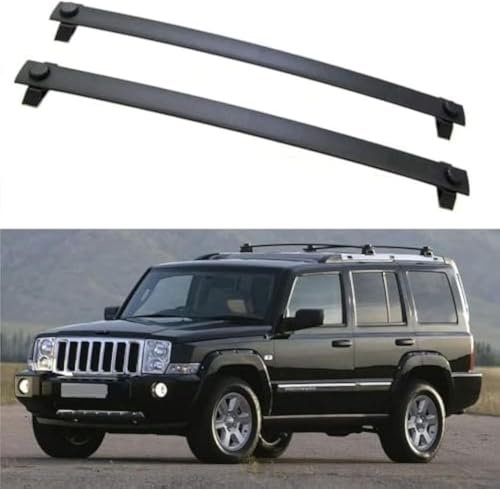 Dachträger Gepäckträger für Jeep Commander 2002-2010, Dachgepäckträger Querträger Aluminium DachträGer mit Schlössern Relingträger