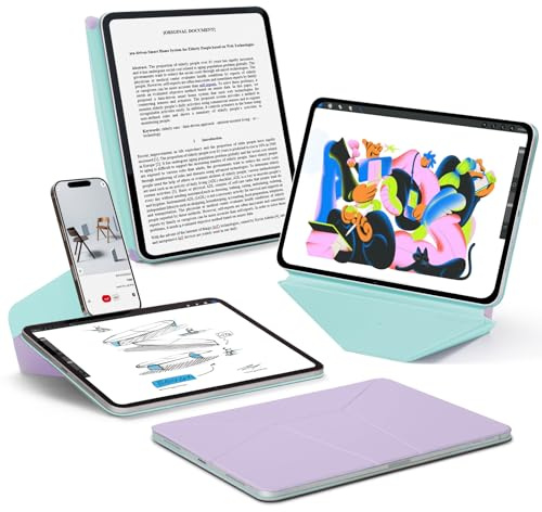 MOFT Dynamic Folio Case for iPad mini 7th A17 Pro 2024 & iPad mini 6th A15 2021, 8.3 Inch Slim Magnetic Stand Case with 20+ Viewing Angles, Auto Wake/Sleep, Ultra Thin, Peony