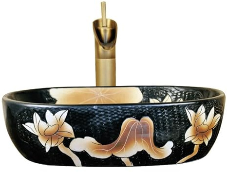 Ciotola del lavandino Lavabo da esterno in pietra imitazione retrò appoggio singolo in ceramica for terrazza Piscina for balcone