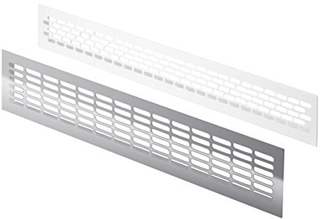 Rejilla de ventilación de aluminio, 480 mm x 60 mm, cubierta de horno de calor MR1BR, color marrón