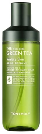 TONYMOLY The Chok Chok Green Tea Watery Skin - Hydrating and Soothing Facial Toner with Green Tea, K-Beauty Skincare, 180ml