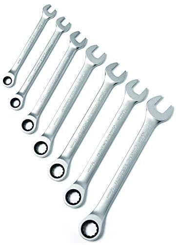 C.K T4344M7ST Ratchet Spanner Set, Metric, 7 Pieces
