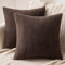 MIULEE 2er Set Kissenbezüge Cord Kissenbezug Kissenhülle Dekorative Zierkissen Sofakissen Couchkissen Dekokissen Zierkissenbezug Deko Kissenhülle für Sofa Wohnzimmer 45x45 cm Braun