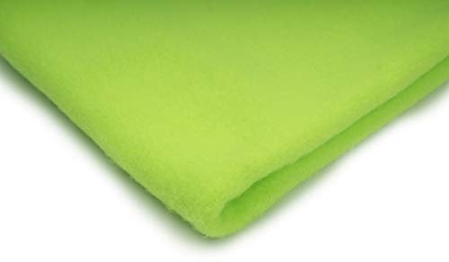 Polar Antipilling Fleece Stoffe 300 g/m² von allerbester Qualität erhältlich in 50 Farben 50 x 155 cm (Nr 49 Neon grün)