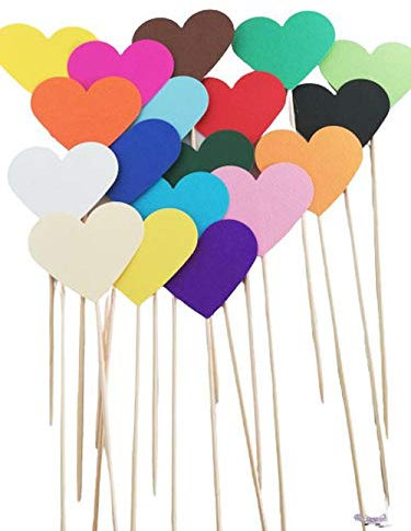 Herzstecker 50 Stück in XL, beidseitig gearbeitet, Spalier Herzen, Hochzeit, Taufe,Steckherzen, Dekoration