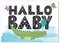 Nastami Glückwunschkarte zur Geburt für Junge und Mädchen - DIN A6 - Baby Grußkarte Postkarte (Hallo Baby BLAU)