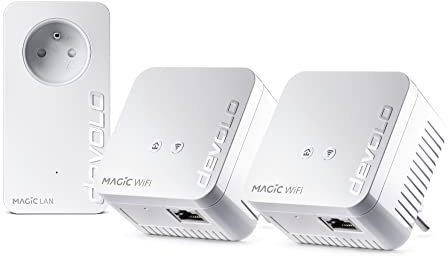 devolo Magic 1 WiFi Mini - Multiroom Kit - Pont - HomeGrid - 802.11b/g/n - 2,4 Ghz - Branchement Mural (Pack de 2)