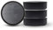MAUL Magnet MAULsolid, SB-Verpackung – bruchsichere und kleine Magnete für einen vielseitigen Einsatz – Magnet rund mit modernem Design – Ø 38 x 12,5 mm – 4er Pack – schwarz