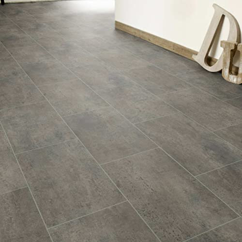 PVC Bodenbelag Fliese Braun mit Textilrücken Tarkett Iconik 280Tex Melbourne Light Brown (Musterstück in DIN A4)