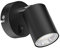 ledscom.de Wandspot WAIKA, einflammig, mit Schalter, GU10, schwarz matt, inkl. GU10 LED Lampe (weiß, 2,076W, 206lm, 110°)